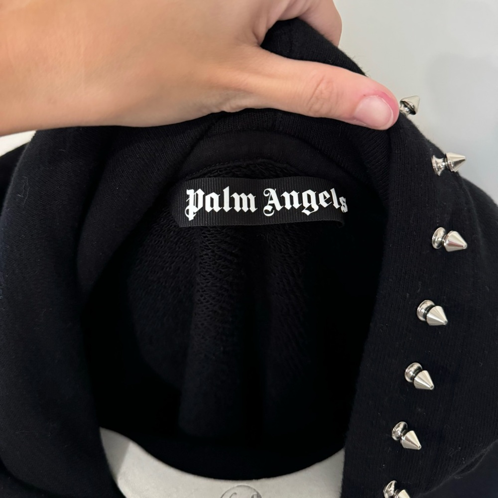 Palm Angels Studded Teddy Bear Hoodie - Picture 4 of 6